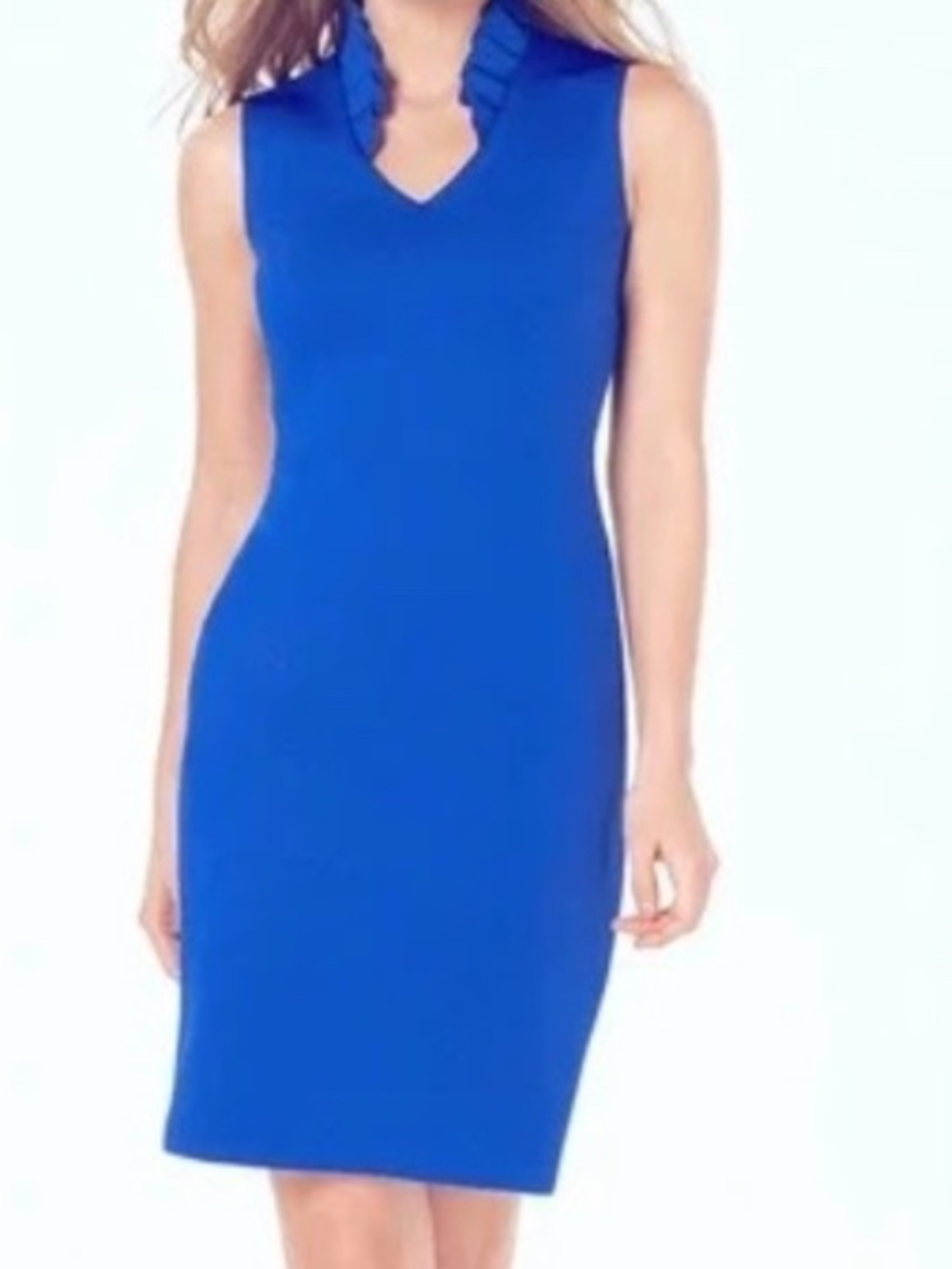 Calvin Klein Scuba Sleeveless Royal Blue Sheath Dress Size 6